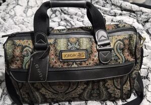 Vintage Jordache Tapestry Multicolor Womans Duffel Bag Overnight Bag Never Used